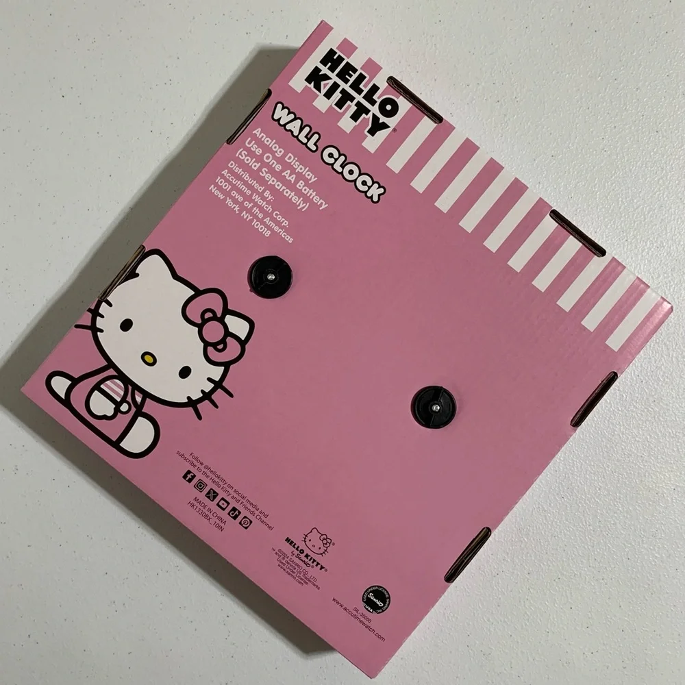 Hello Kitty by Sanrio Analog Wall Clock-New in Box